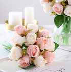 12 Head Fake Rose Artificial Silk Peony Flower Bridal Wedding Bouquet Home Decor