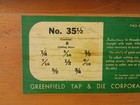 Vintage Greenfield Little Giant 2 Piece Adjustable Die Screw Plate Tap   Die Set
