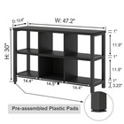 Industrial 6 Cube Storage Organizer Bookshelf  Wood And Metal Cubby Bookcase    