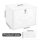 Acrylic Wedding Card Box With Lock Large Frosted Gift Holder Reception Party