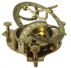 Vintage Brass Sundial Compass  4 Inch      Antique Nautical Desk Decor With Adj   