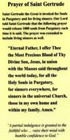 Prayer To St  Gertrude  2  U- Laminated  Holy Cards   Quantity 25 Cards