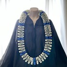 Graduation Money Lei  50 Crisp New Bills Folded Royal Blue W blue Beads