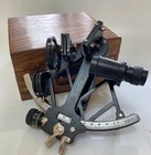 Nautical 9  Solid Aluminum Tamaya Sextant With Wooden Box Working Navigational