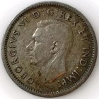 1941 Canada 10 Cent Silver Coin-nice Toning Sailing Ship Free Post