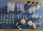 Huge Mixed Lot  70  Of Pyrex Hollow Stoppers  No 7650  Barrelhead    Ptfe Mix