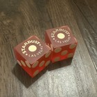 Stardust Casino Dice Pair Las Vegas Matching  574 Red Craps Dice Free Shipping 
