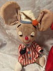 Lot Of 4 Vintage Dakin Dream Pets Christmas Dog Mouse Japan Wood Sawdust Filled 