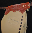 Custom Made Leather Chaps buckskin Shotgun Chaps made In Usa