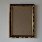 Vintage Picture Frame Ornate Old World French Cottagecore Gold Black 6x8
