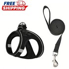 Cat Harness And Leash Set Adjustable Soft Mesh Vest For Small Kittens Walking