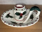 2 Vtg Hand Painted Lefton China Taper Candlestick Holders  033   Made In Japan