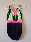 Gk Black Pink And Green Gymnastics Leotard