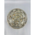 Vintage Clear Glass Flower Frog 13 Hole Round Domed Floral Arranger 4 Inch