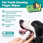 Pet Teeth Wipes For Dogs   Cats  Dental Finger Wipes  Remove Plaque   Tartar