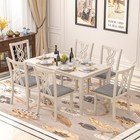 Solid Wood Dining Set Kitchen Table Set Dining Room 1 Table And 6 Chairs Bedroom