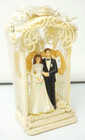 Vintage Antique Novelty Bride And Groom Cake Topper Ornament Heart Wedding