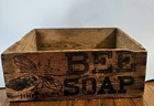 Rare Antique Vintage Bee Soap Wooden Crate Box With Original Top Advertising