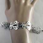 Taxco Mexico Sterling Bracelet By Mjm  7  Inches Wrist   91 Inch Wide  21 Grams