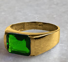 Men s Natural Emerald Ring 14k Solid Yellow Gold Handmade Engagement Ring