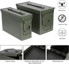 Metal Ammo Can 2 Pcs Waterproof 30 Cal Ammo Cans   50 Cal Ammo Cans Green