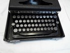 Vintage 1937 A Series Model Royal Deluxe Portable Typewriter W case Black Chrome
