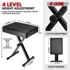 Piano Bench X-style Thickness Padded Chair Seat Adjustable Height Keyboard Stool