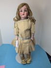 24 5  Antique German Kestner 154 Bisque Doll Leather Body Sl Bl Eye Blonde Sc5