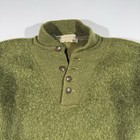 Vintage 1953 Laurentian Wool Military Sweater M High Neck Olive Green Korean Era
