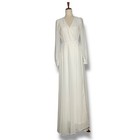 Lulu    White My Whole Heart Long Sleeve Wrap Wedding Bridal Gown Size Small