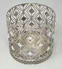 Bath   Body Works Diamond Bling Gems Geo Candle Holder 3 Wick Metal