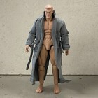 Pb-ltc-gry  1 12 Grey Wired Trench Coat For 6  Action Figure 