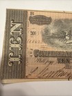 1864  1 Confederate Civil War Paper Money Dollar Bill Old Vintage Au 030408