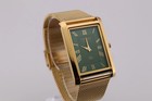 Vintage Seiko Slim Quartz Green Dial Men s Wrist Watch With Mesh Band