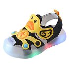 Light On Led Baby Shoes Boy Girls Sandals Soft Soled Beach Shoes Cartoon Sandale