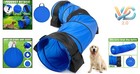 Blue 28in X 10ft Dog Agility Tunnel Large With Sandbags   Spikes