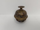 Vintage Indian Brass Enameled Elephant Claw Bell Unmarked 2 75  T Cloisonne 