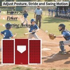 Baseball And Softball Hitting Mat For Batting Stance Practice  Home Plate Mat Wi
