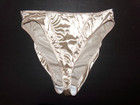 Vintage Vanity Fair  Champagne Nude Second Skin Satin Hi Cut Bikini Panties M6