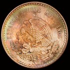Pcgs Ms66 1948 Mo Mexico Cuauhtemoc Silver 5 Pesos Lustrous With Rainbow Hues   