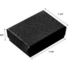 100 Small Black Swirl Cotton Filled Jewelry Gift Boxes  1 7 8  X 1 1 4  X 5 8 