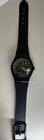 Vintage Quartz Jumbo Oversized Plastic Black Watch Wall Clock Taiwan Tested S1