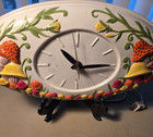 Vtg Merry Mushroom Wall Clock Atlantic Mold Tested Works Kitchen Early 70s 
