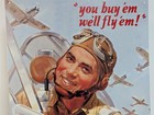 Defense Bonds Stamps Wwii Era Pilot Flyer 16  Repro Tin Sign