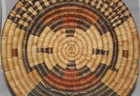 Vintage Hopi Coil Basketry Plaque With Kachina Motif