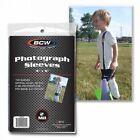 100-ct Pack  Bcw 4  X 6  Photograph Sleeves For Cards Pictures And Postcards