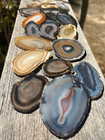 Agate Geode Slab Lot Of 19 Quartz Polished Craft Geode Slice Small