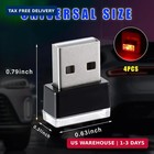 Augeny 4 Pcs Usb Led Car Interior Atmosphere Lamp  Plug-in Usb Decor Night Light
