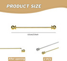 2pcs Mens Collar Pin Bar Set With Ball Tie Clips Shirt Collar Stay Brooch Pins F