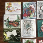 Antique   Vintage Christmas   Holiday Greeting Cards Lot Of 47 Great Graphics